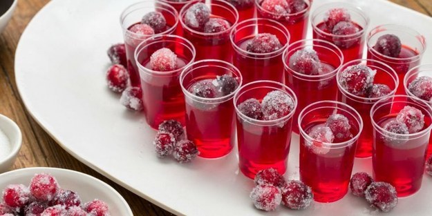 Candied Cranberry Jelly Shots