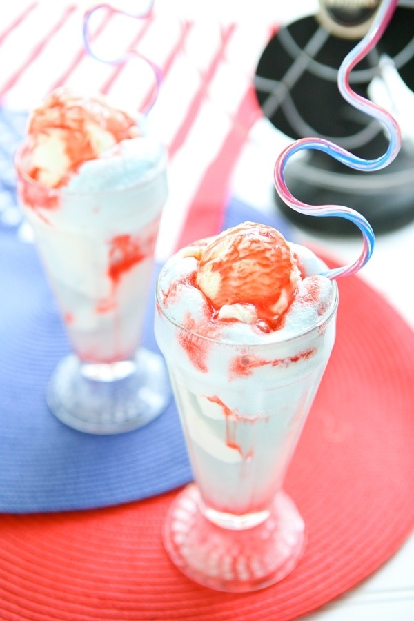 If you don't like going swimming in the summer, you can dump an ice cream float on your head to cool down.