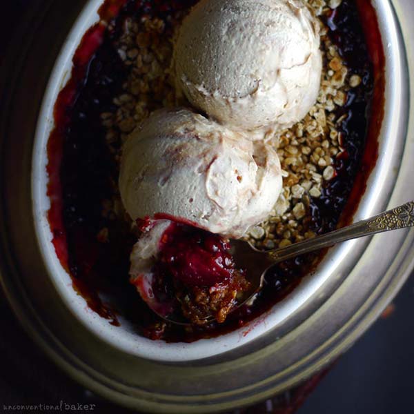 Balsamic Plum Crumble from Unconventional Baker