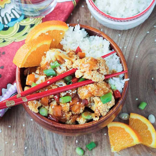 Orange Cauliflower from Veggie Inspired