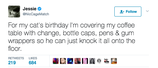 Nobody tells you how much joy it gives them to knock your shit onto the floor.