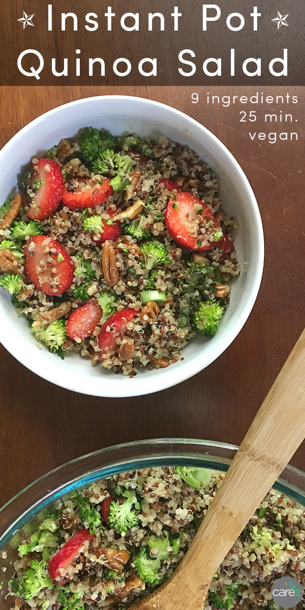 Instant pot quinoa is the base for this quick-and-easy summer quinoa salad recipe!