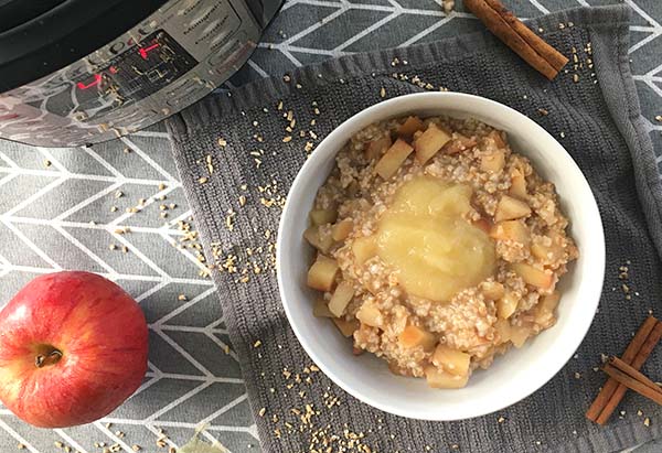 Instant Pot Steel Cut Oatmeal Apples